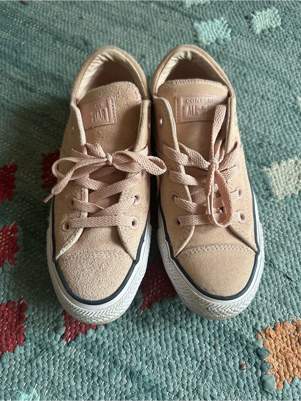 Converse Pink Suede Low Top Sneakers